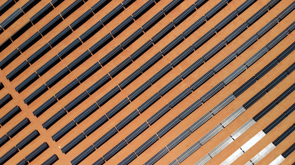 A pattern of solar panels